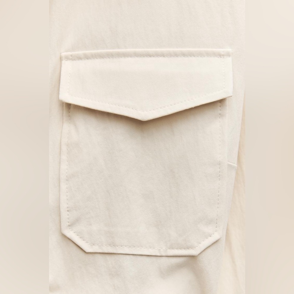 Chic Cream Button-Down Dress - Picture 7 of 8